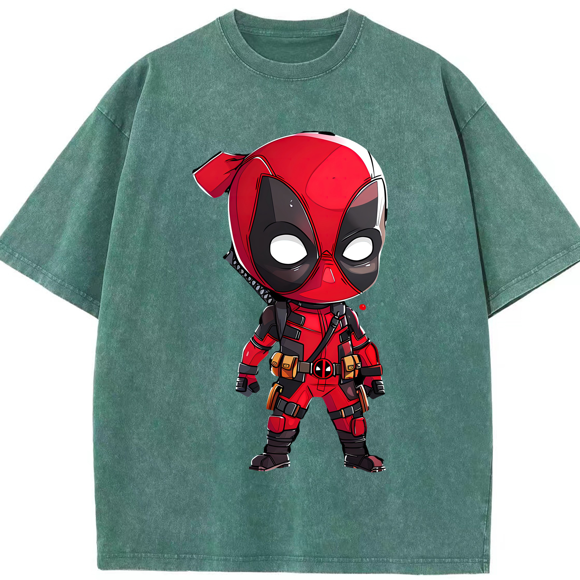 （画像用） Deadpool デッドプール 綿100% ヴィンテージ風 半袖Tシャツ（フロントプリント）